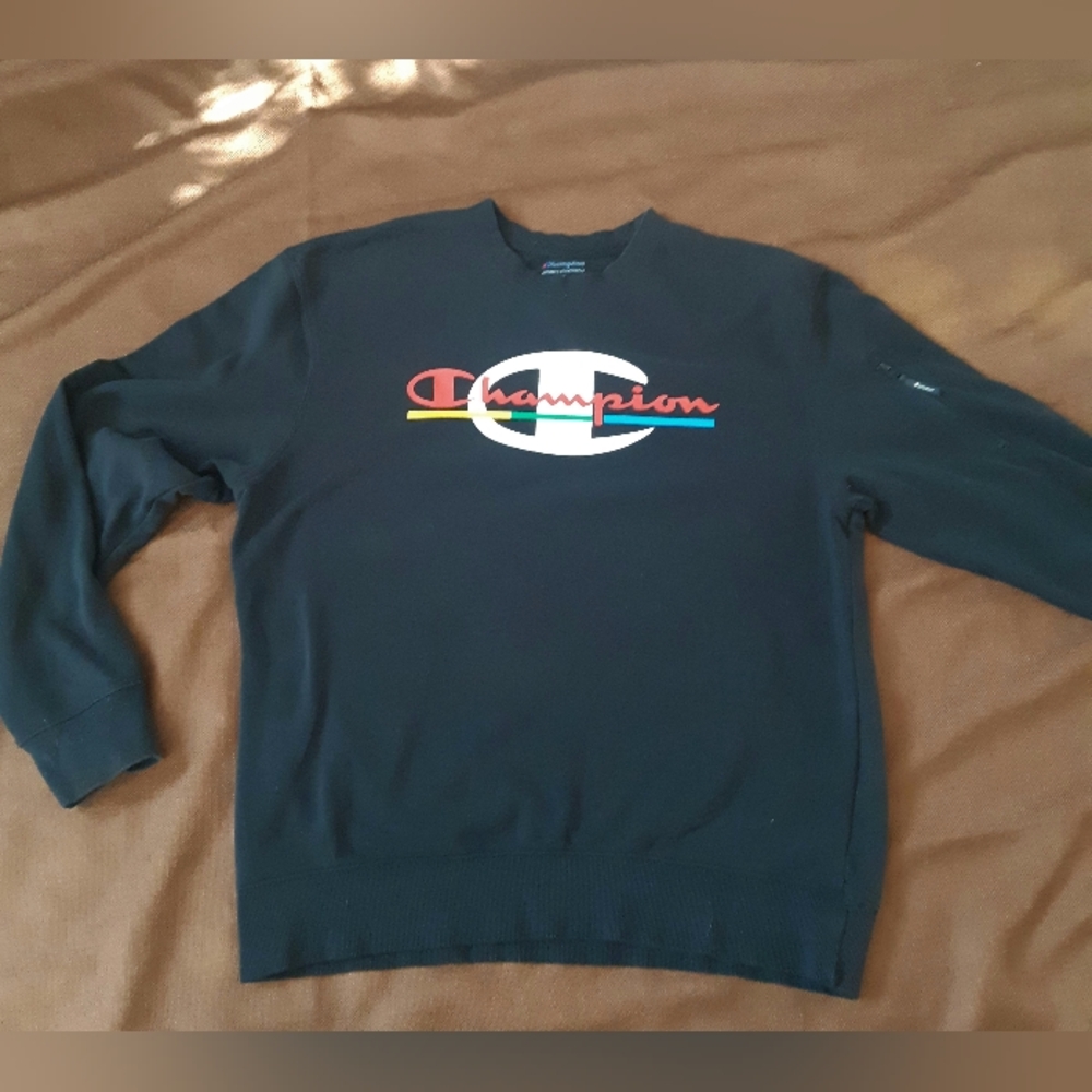 Men's Black Champion Sweatshirt Size Medium